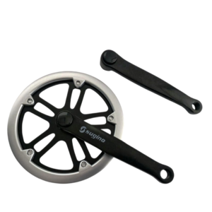 Pedivela Aço Cross 170mm Preto Com Roda Dentada De 44 Dentes