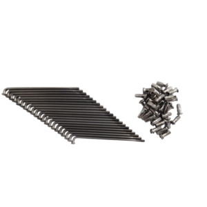 Jogo De 36 Raios Inox 78 Mm 2,5 Mm C/ Niples Para Bicicleta