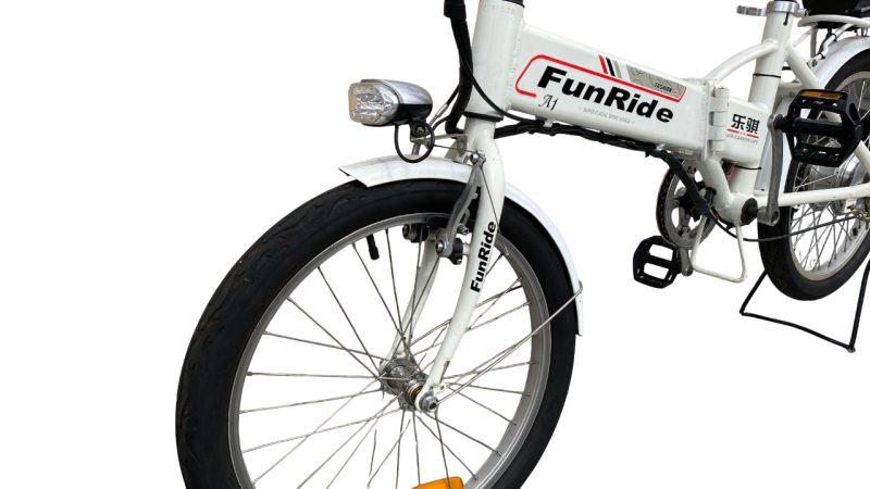 Bicicleta Dobravél FunRide 350W 36V 15.6Ah Branca Seminova - Imagem 2