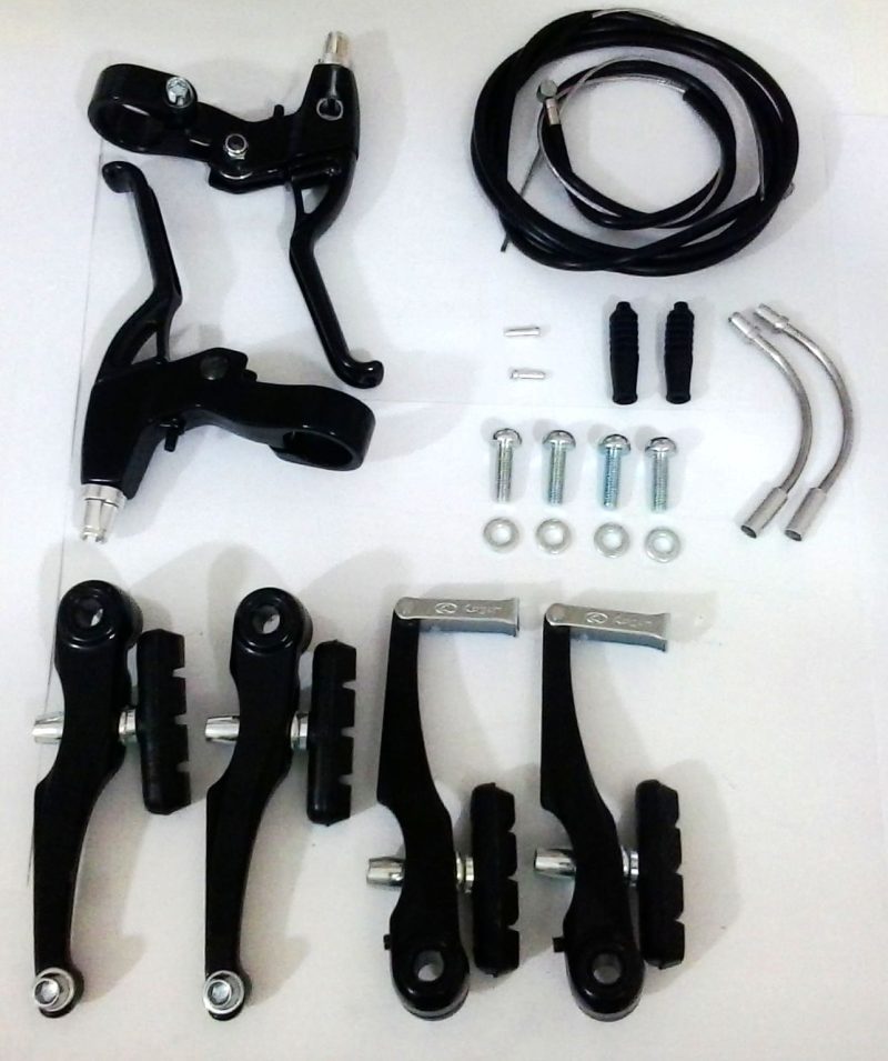 Freio V-brake Al. Preto Mod. 919 Jogo Completo P/ Bicicleta