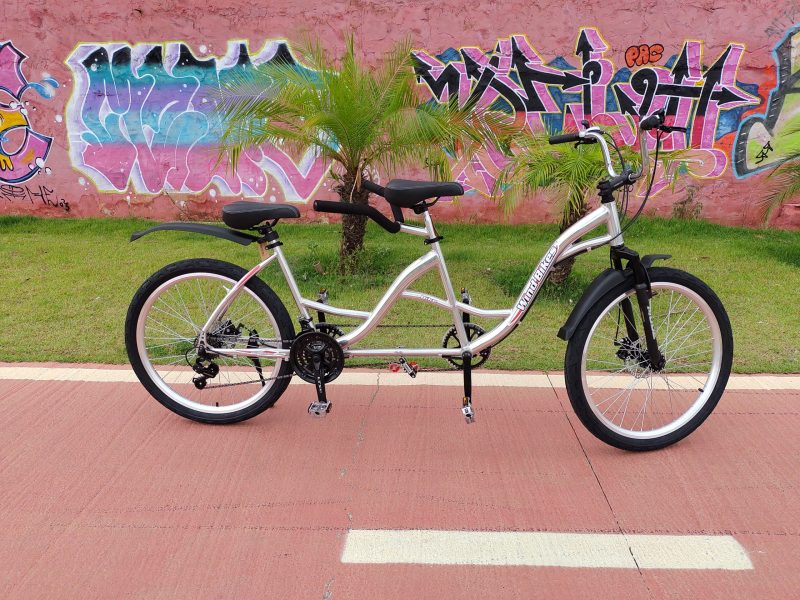 Bicicleta Dupla De Alumínio Aro 26 C/ Câmbio 21 Velocidades