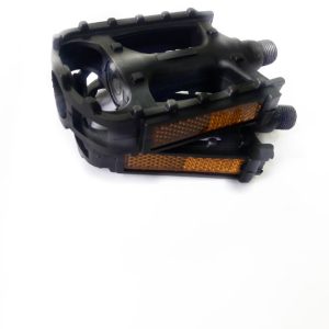 Pedal Nylon Preto C/ Refletor. Inglês P/ Bicicleta