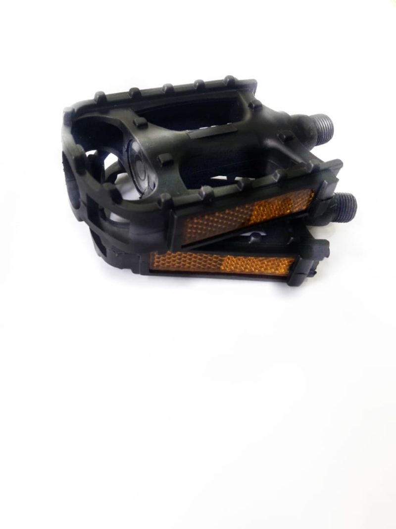 Pedal Nylon Preto C/ Refletor. Inglês P/ Bicicleta