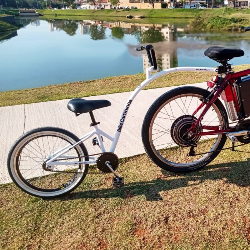 Reboque Aço P/ Bicicleta 26 E 29 Modelo Caroninha Aro
