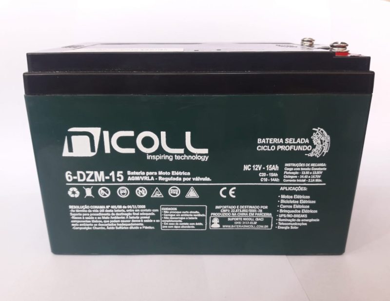 Bateria De Ácido Chumbo Gel 12 Volts 15 Ah Ciclo Profundo