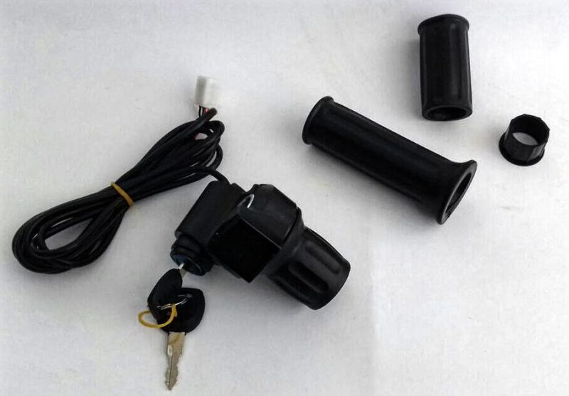 Acelerador Meia Cana Multi Volt C/ Chave P/ Bike Elétrica