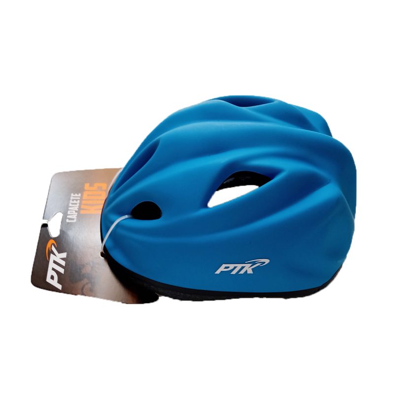 Capacete Ptk Kids Ciclismo Bike C/ Regulagem Azul Fosco