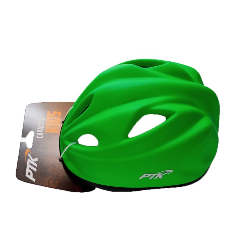 Capacete Ptk Kids Ciclismo Bike C/ Regulagem Verde Fosco