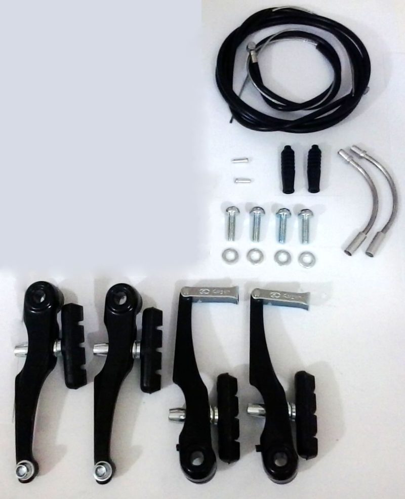 Freio V - Brake Alumínio Preto Fosco S/ Manetes P/ Bicicleta
