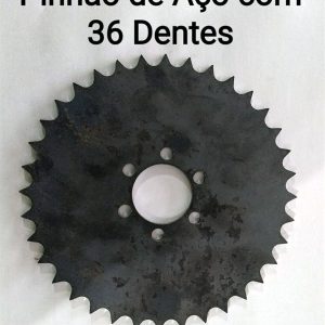 Pinhão Roda Fixa 36 Dentes De Ferro Sem Rosca Com 6 Furos