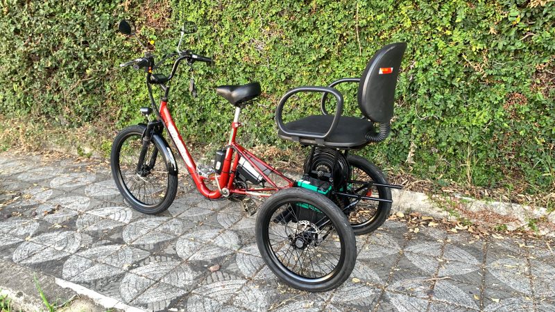 Triciclo Elétrico Duplo 1000W 48V 15Ah Seminovo - Image 4