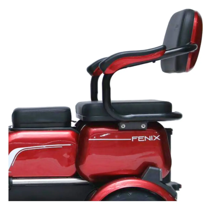 Triciclo Elétrico Fênix 750W 48V 24Ah C/ Lithium Vermelho - Imagem 2