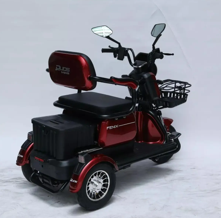 Triciclo Elétrico Fênix 750W 48V 24Ah C/ Lithium Vermelho - Imagem 3