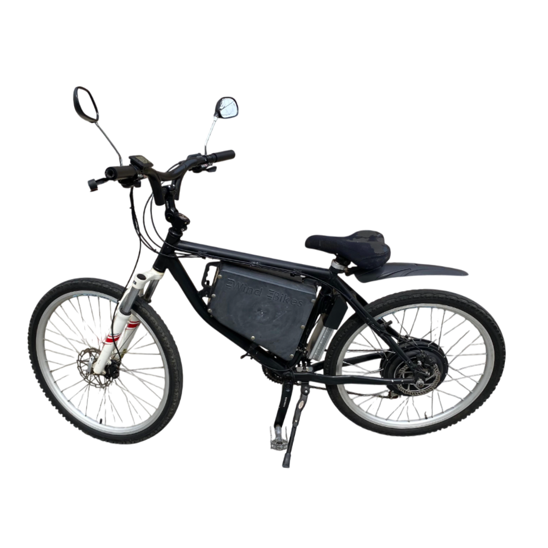 Bicicleta Elétrica 1000W 48V 15Ah Preto Seminova