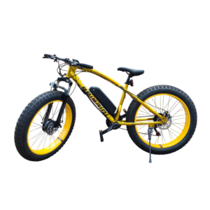 Bicicleta Elétrica FatBike 350W 36V Dourada