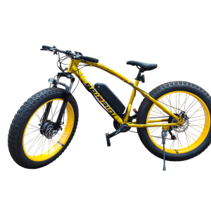 Bicicleta Elétrica FatBike 350W 36V Dourada