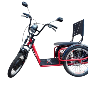 Triciclo Elétrico Fox Duos 800W 48V Vermelho