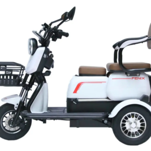 Triciclo Elétrico Fênix 750W 48V 24Ah C/ Bateria Lithium Branco