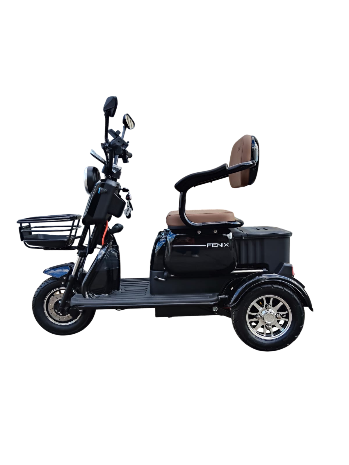Triciclo Elétrico Fenix 1000W 48V C Bateria De Lithium Preto - Imagem 2