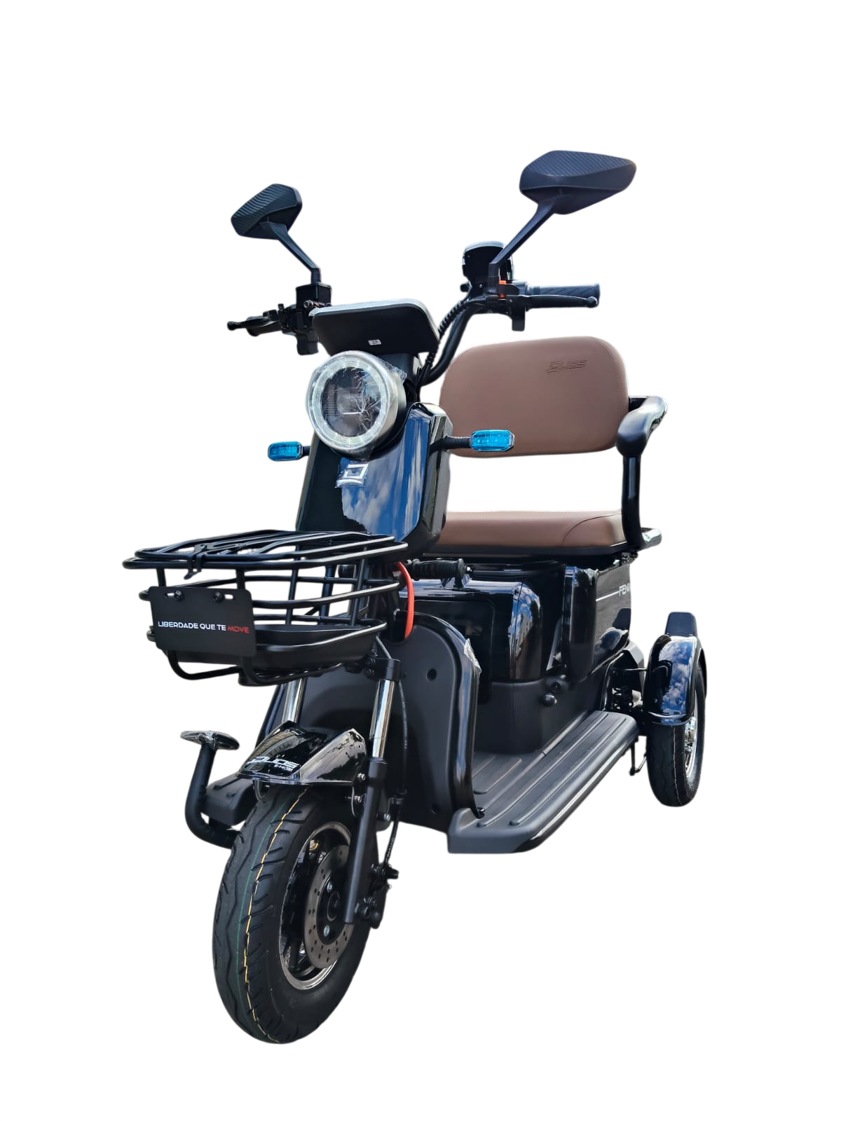 Triciclo Elétrico Fenix 1000W 48V C Bateria De Lithium Preto