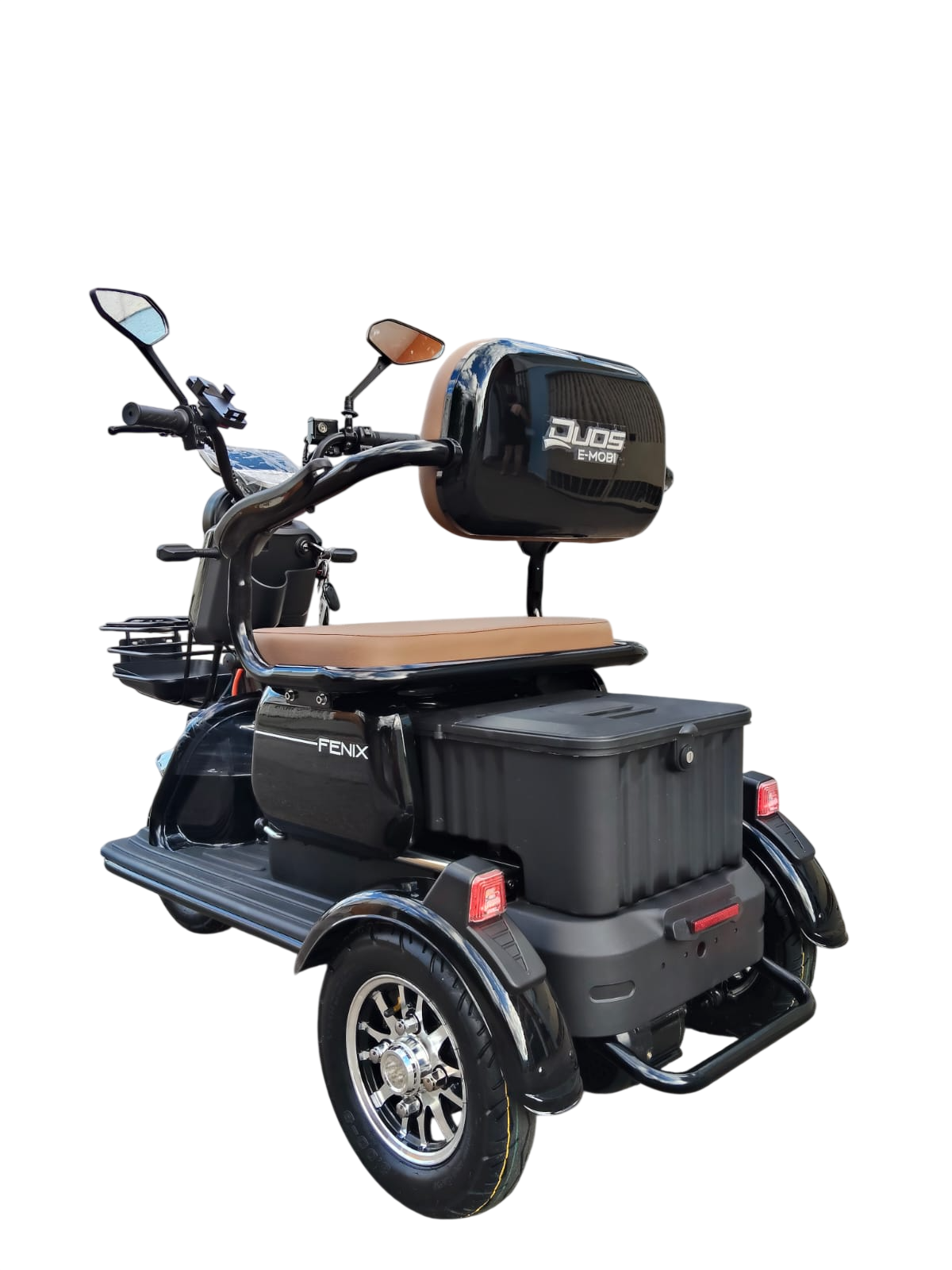 Triciclo Elétrico Fenix 1000W 48V C Bateria De Lithium Preto - Imagem 3