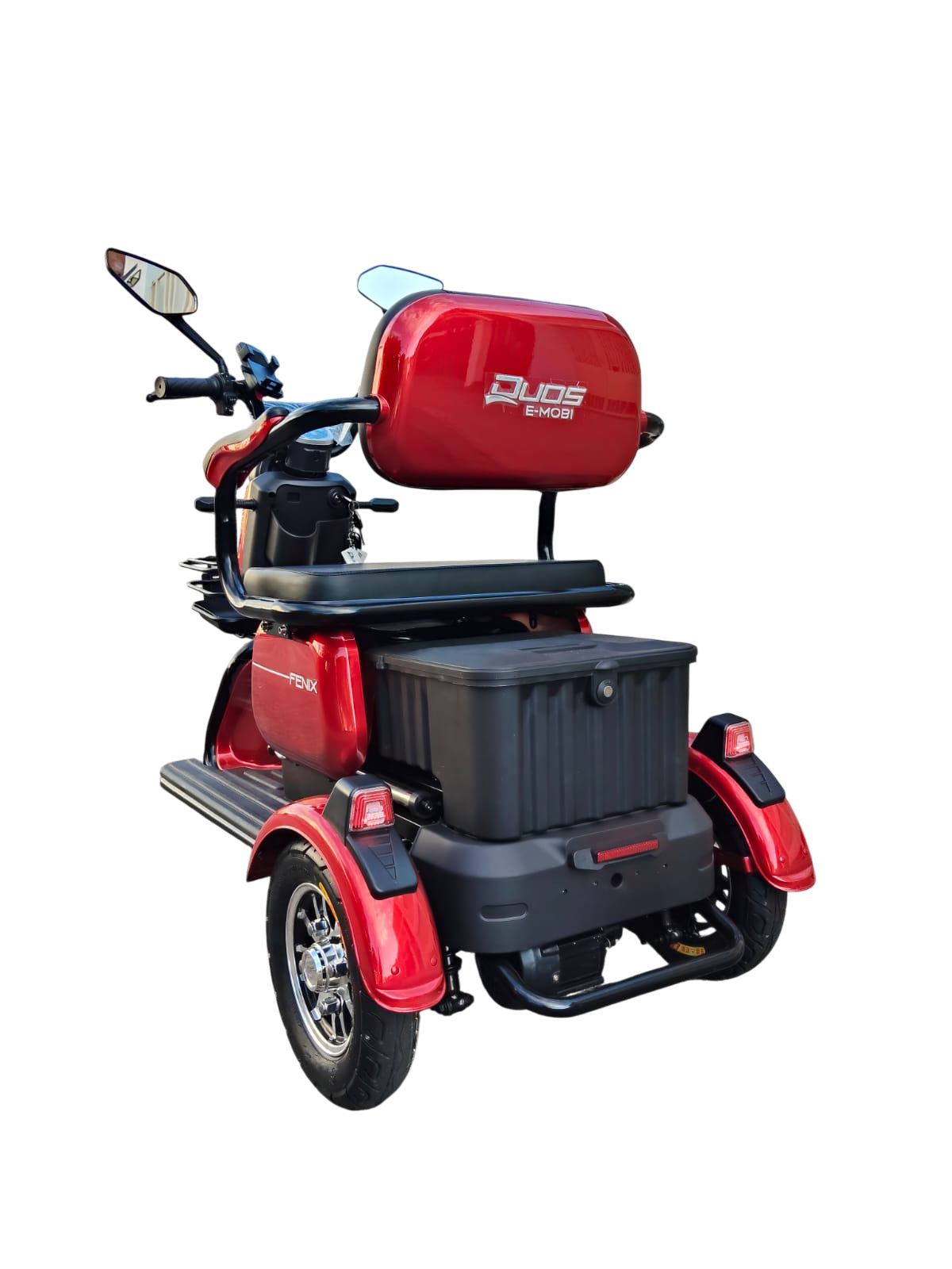 Triciclo Elétrico Fenix 1000W 48V C Bateria De Lithium Vermelho - Imagem 2