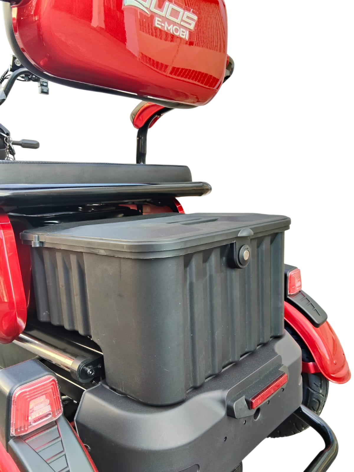 Triciclo Elétrico Fenix 1000W 48V C Bateria De Lithium Vermelho - Imagem 11