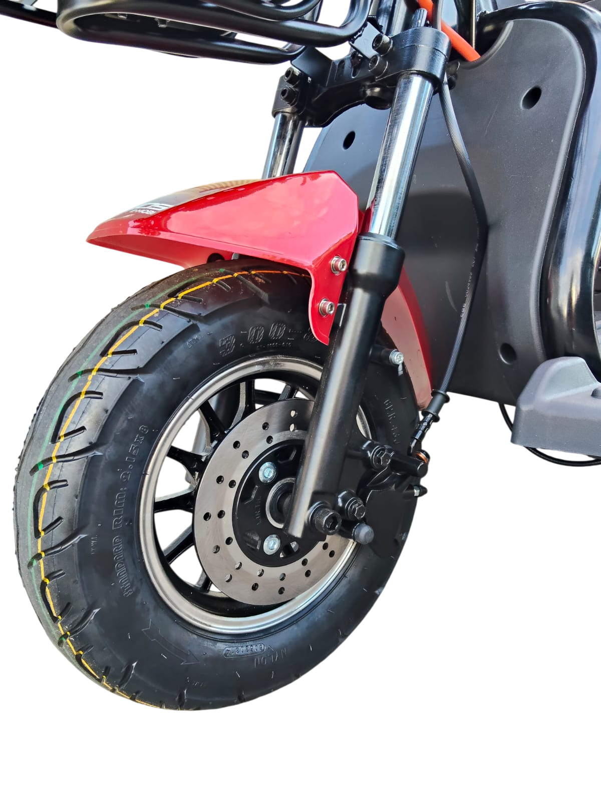 Triciclo Elétrico Fenix 1000W 48V C Bateria De Lithium Vermelho - Imagem 9