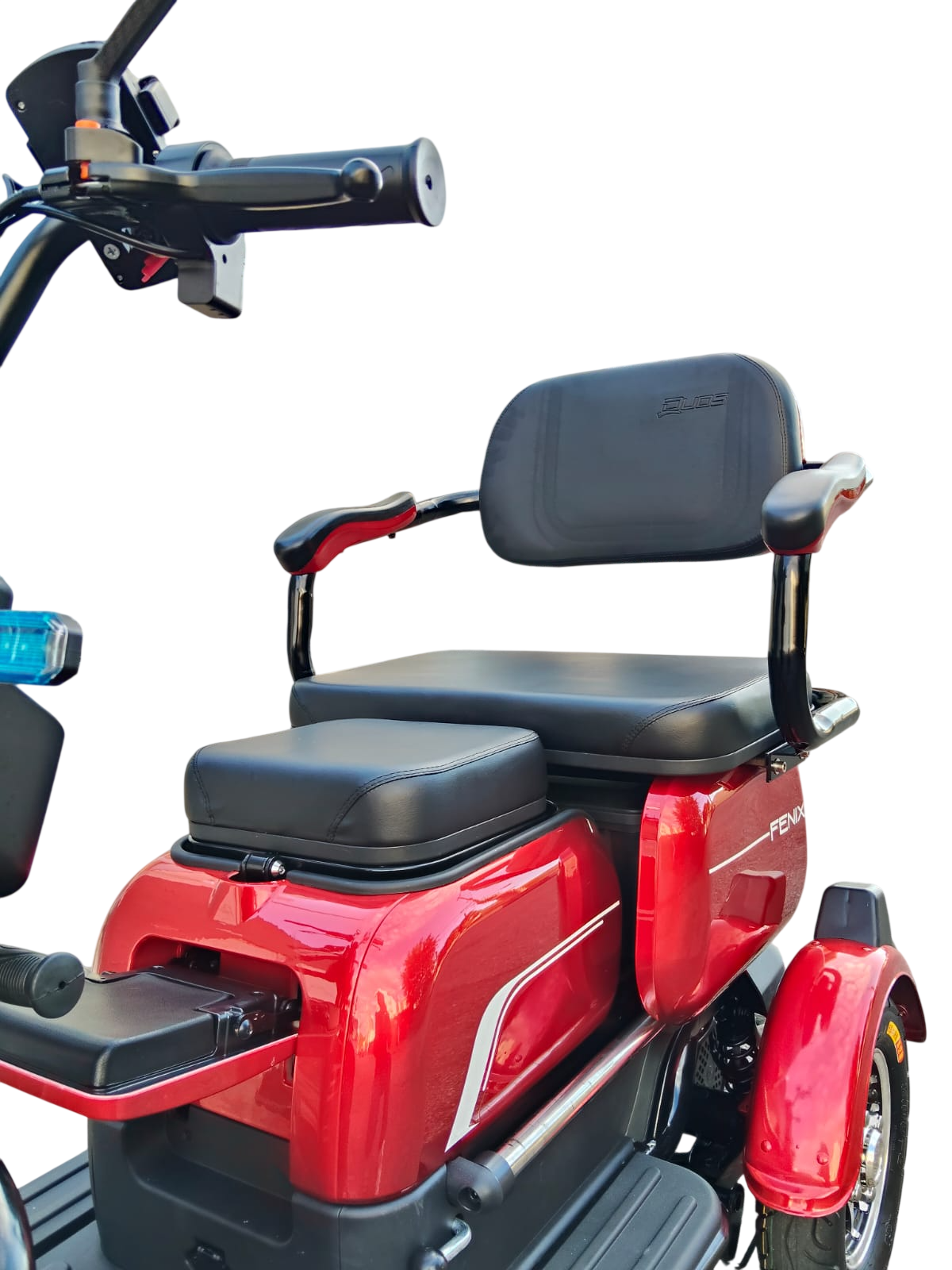 Triciclo Elétrico Fenix 1000W 48V C Bateria De Lithium Vermelho - Imagem 4