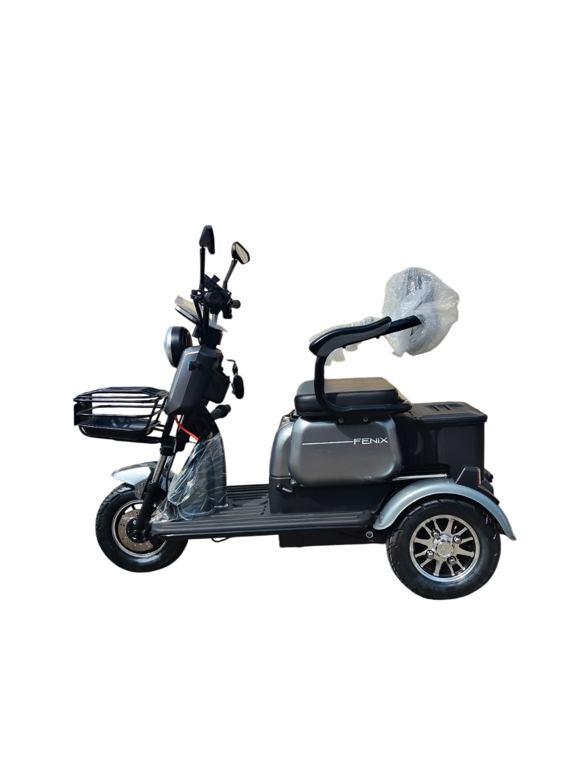 Triciclo Elétrico Fenix 1000W 48V Bateria De Lithium Cinza - Imagem 10