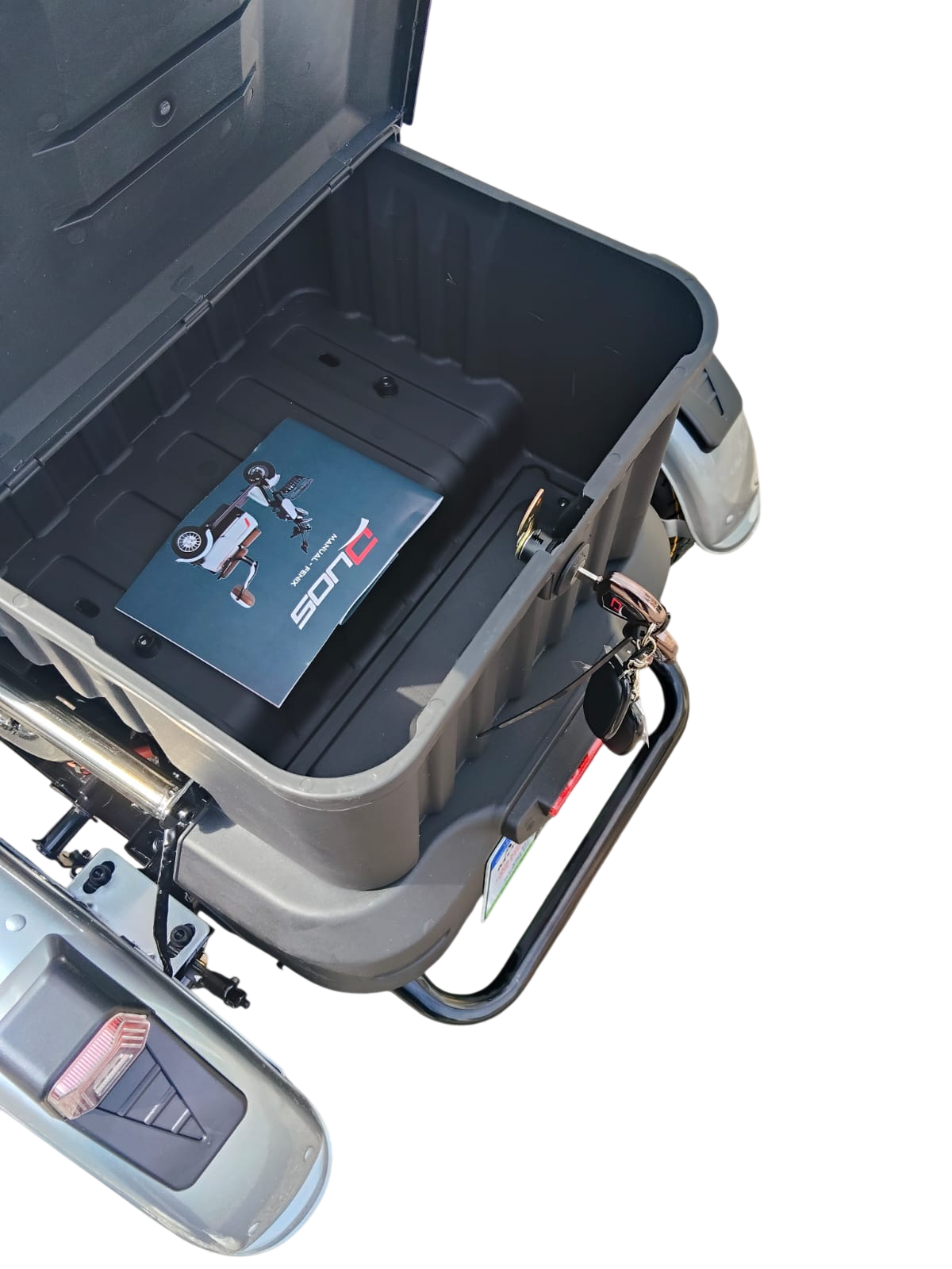 Triciclo Elétrico Fenix 1000W 48V Bateria De Lithium Cinza - Imagem 8