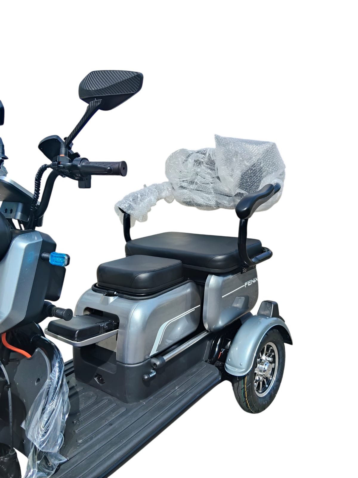 Triciclo Elétrico Fenix 1000W 48V Bateria De Lithium Cinza - Imagem 2